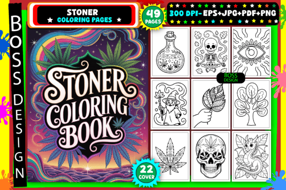 Download Stoner Coloring Pages for Adults - Premium Bundle