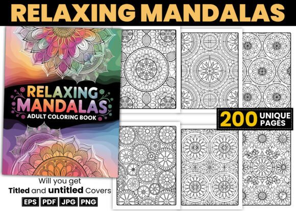 Download Relaxing Mandalas Adult Coloring Book - Relaxing mandalas Collection
