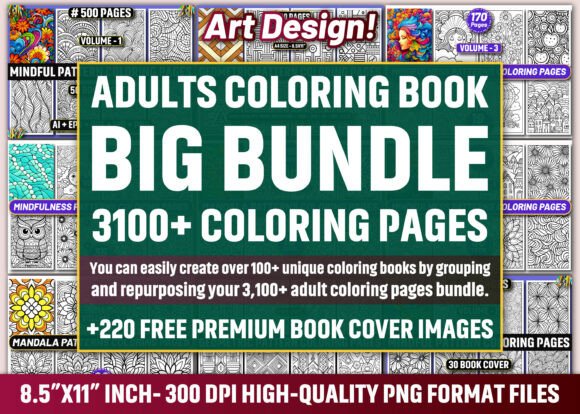 Download 3100+ Adults Coloring Pages Mega Bundle - Adults coloring page Collection