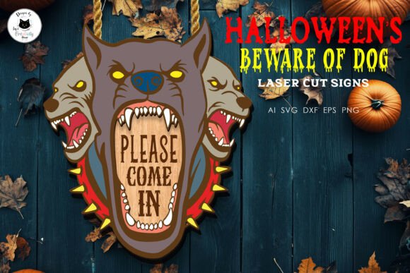 Download Hound from Hell | Layered Halloween Sign - Hound Collection