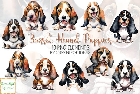 Download Cute Basset Hound Dog Puppy Clipart - Premium Resources
