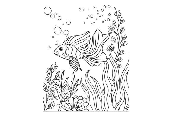 Download Under the Sea Fish Adults Coloring Page - Adults coloring page Collection