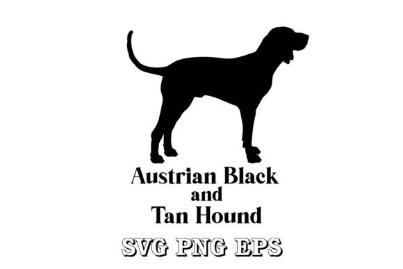 Download Austrian Black and Tan Hound Silhouette - Hound Collection