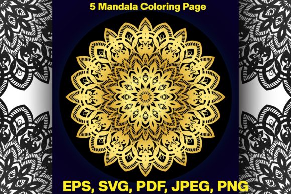 Download 5 Stress Relieving Mandala Coloring Page - Stress relieving Collection