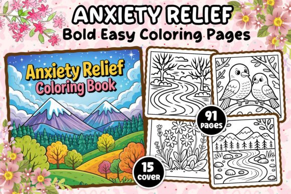 Download Anxiety Relief Coloring Pages for Adults - Premium Resources